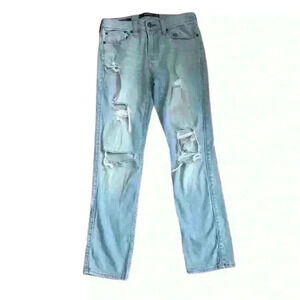 HOLLISTER Skinny Fit Advanced Stretch Light Wash Distressed Women 28 (length 30)